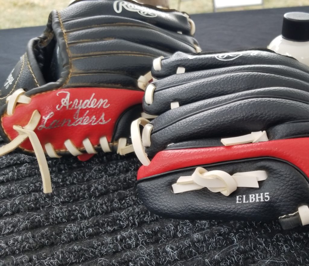 Leather Baseball Glove Engraving at the MLB All Star Game Summer