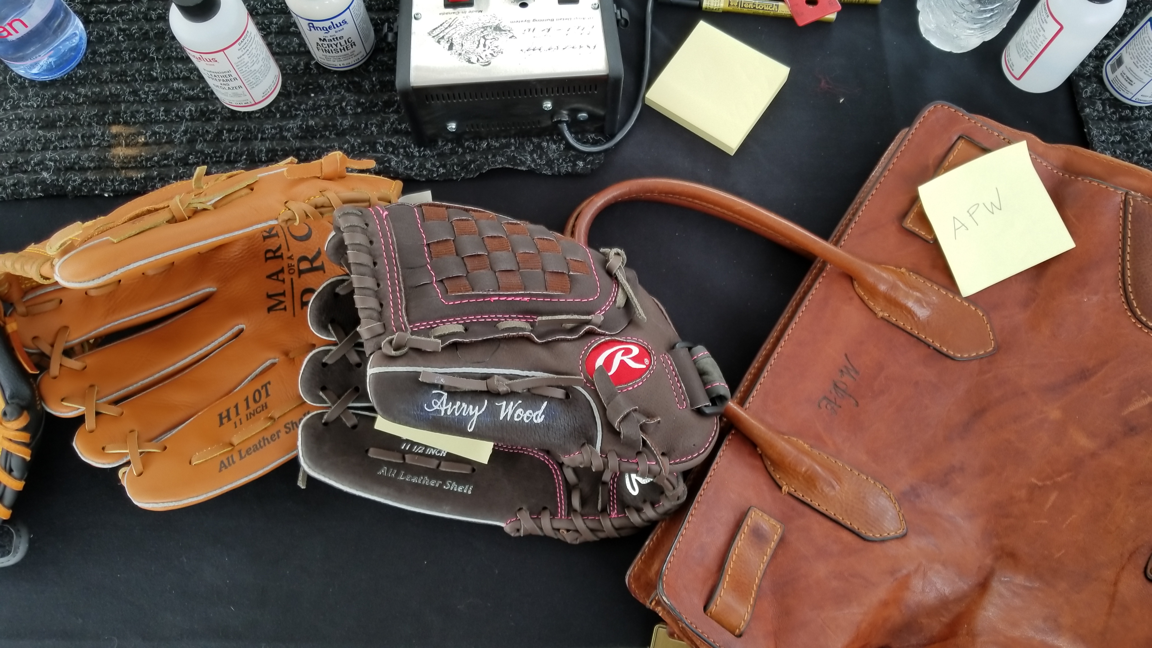 Leather Baseball Glove Engraving at the MLB All Star Game Summer